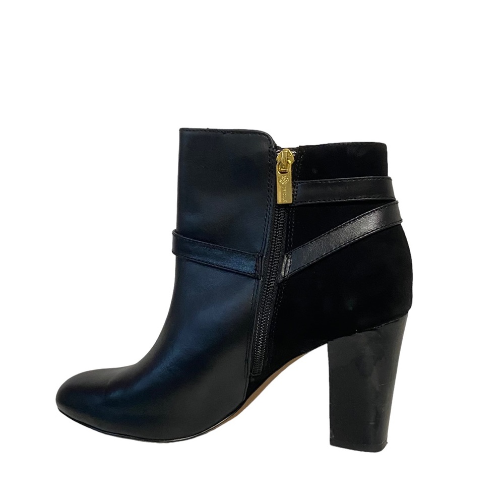 Isola Neptune Leather and Suede Holiday Preppy Casual Chic Ankle Boots Black - Picture 4 of 10